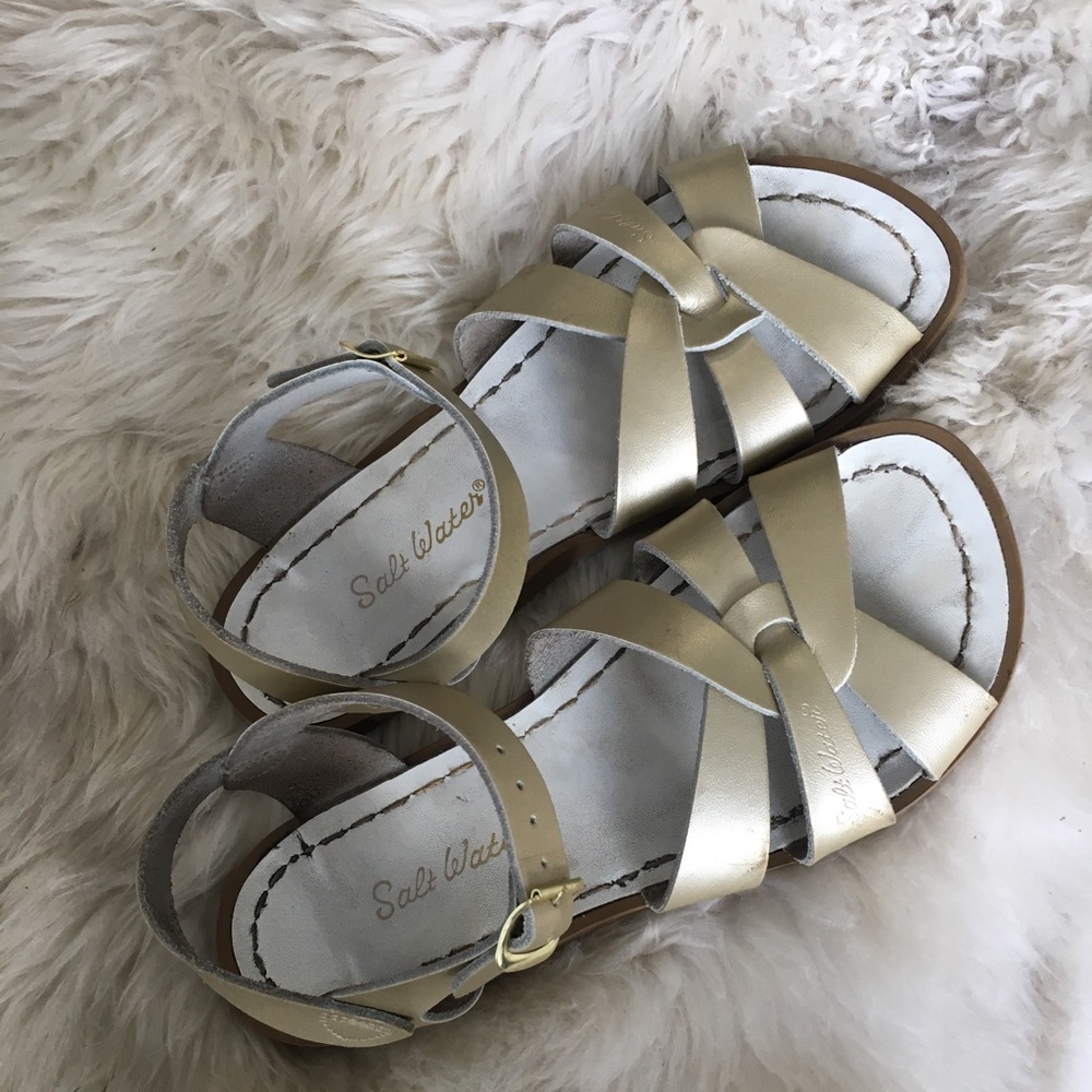 Gold saltwater sandals